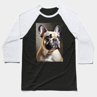 French Bulldog Oil Painting Baseball T-Shirt